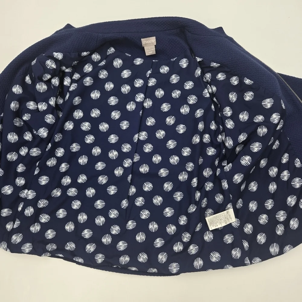 Chico's Zip-Up Career Blazer Size: 1